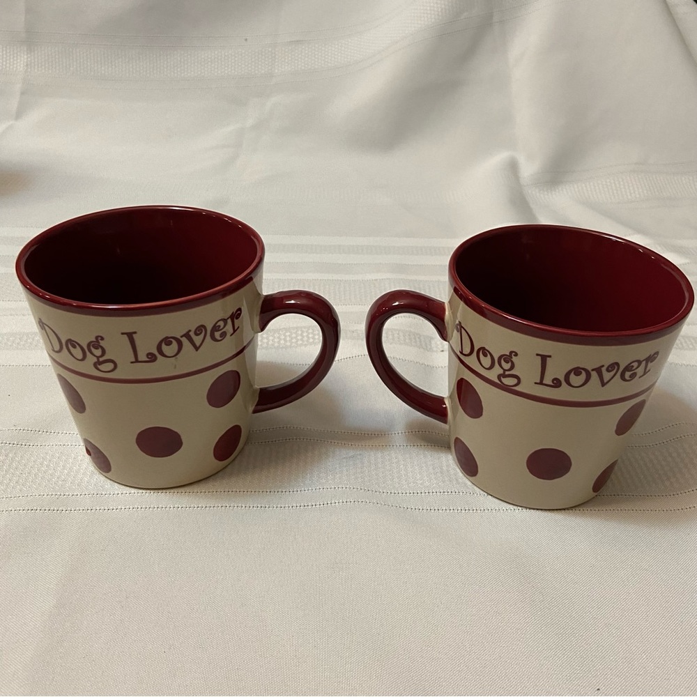 Dog Lover Pet Rageous Stoneware Coffee Mugs/Cups - 2 matching cups - NWOT